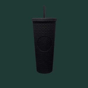 Starbucks Matte Black Soft-Touch Bling Cold Cup